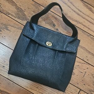 Vintage Black Leather Handbag